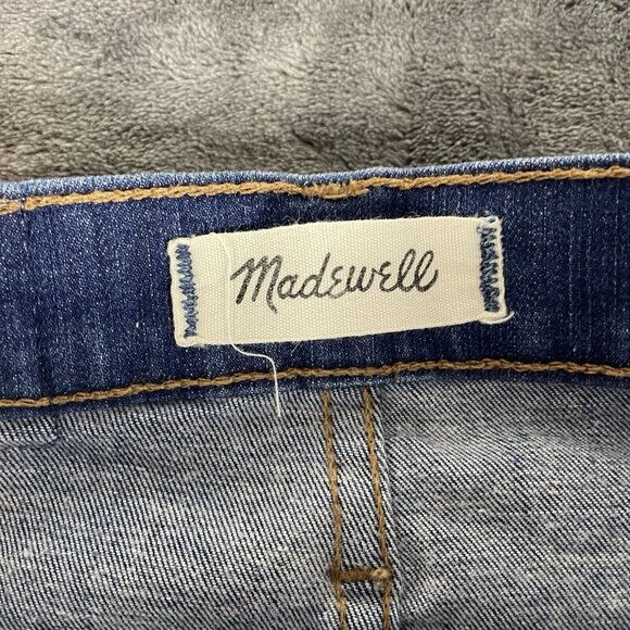 Madewell Womens 10” High-Rise Skinny Blue Denim Distressed Jeans Size 24 - Picture 5 of 11